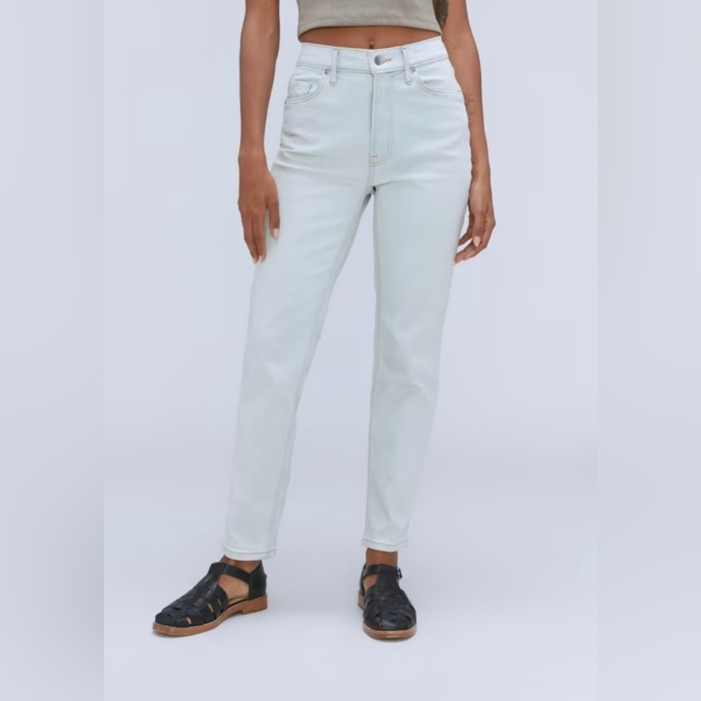 EVERLANE The Original Cheeky Jean Crop Light Wash Organic Cotton Denim Size 27